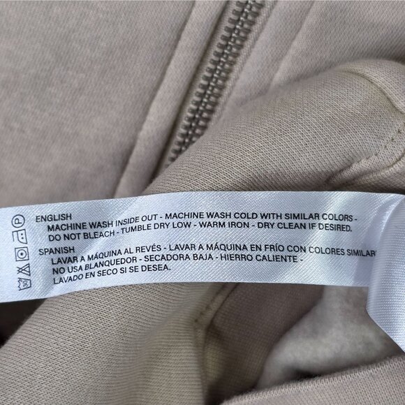 Mens Cactus Man Ricky Singh Beige Full Zip Hoodie Sweatshirt Cotton Blend Size S - Picture 5 of 9